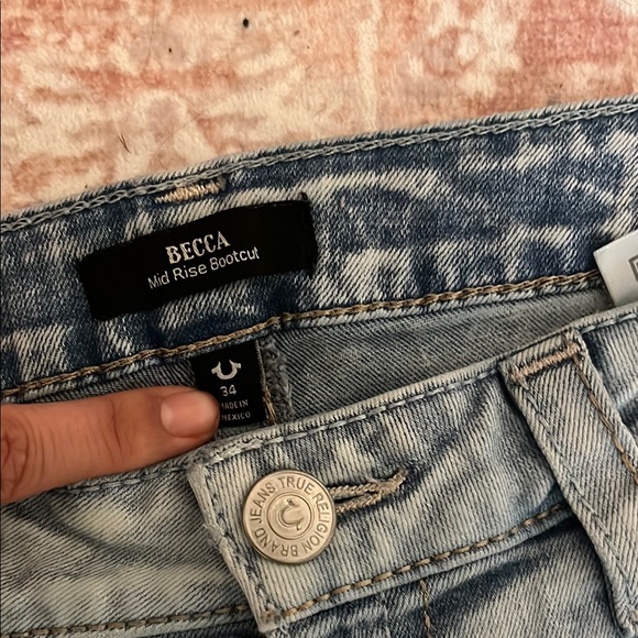 True Religion Light Blue Straight Leg Jeans - Picture 2 of 5